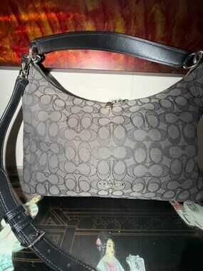 Coach Outline Signature East/West Celeste Convertible Hobo
